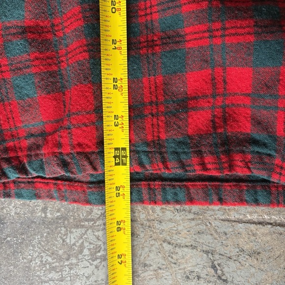 70s Pendleton Loop Board Shirt Red Plaid 100% Wool Vintage Flannel Men's USA M - Picture 9 of 10